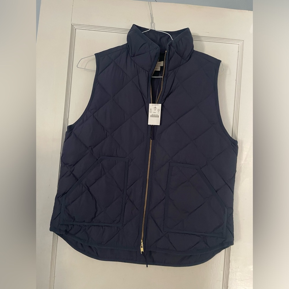 J.Crew Navy Quilted vest